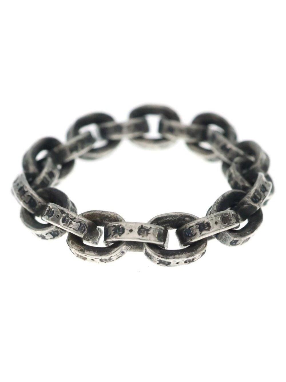 Chrome Hearts Paper Chain Ring Silver